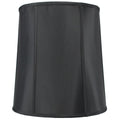 Home Concept Black Fabric Drum Lamp Shade with Gold Liner - 14"W x 15" Slant Height