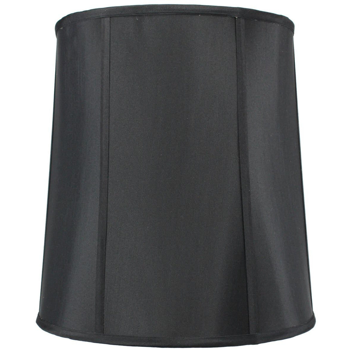 Home Concept Black Fabric Drum Lamp Shade with Gold Liner - 14"W x 15" Slant Height
