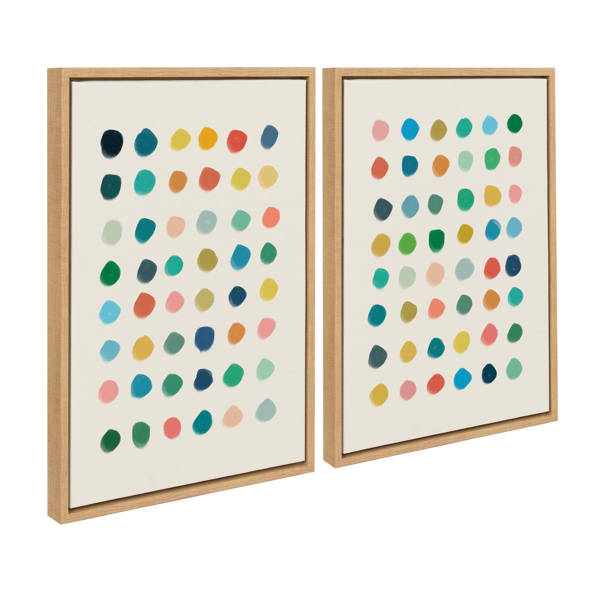 Sylvie Meditation 1 and 2 Framed Canvas Art Set of 2 by Kelly Knaga