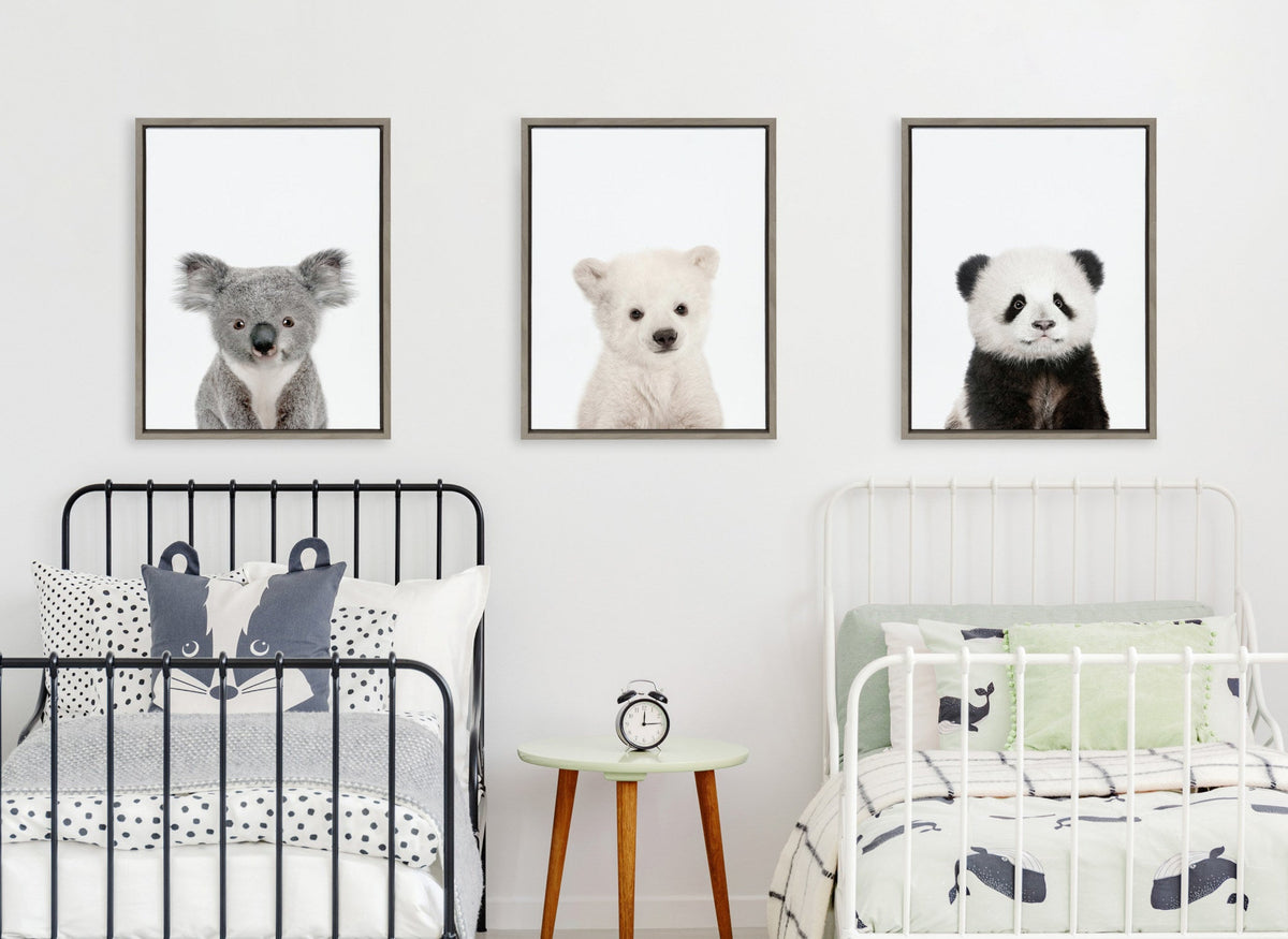 Sylvie Three Bears Framed Canvas Set of 3 By Amy Peterson