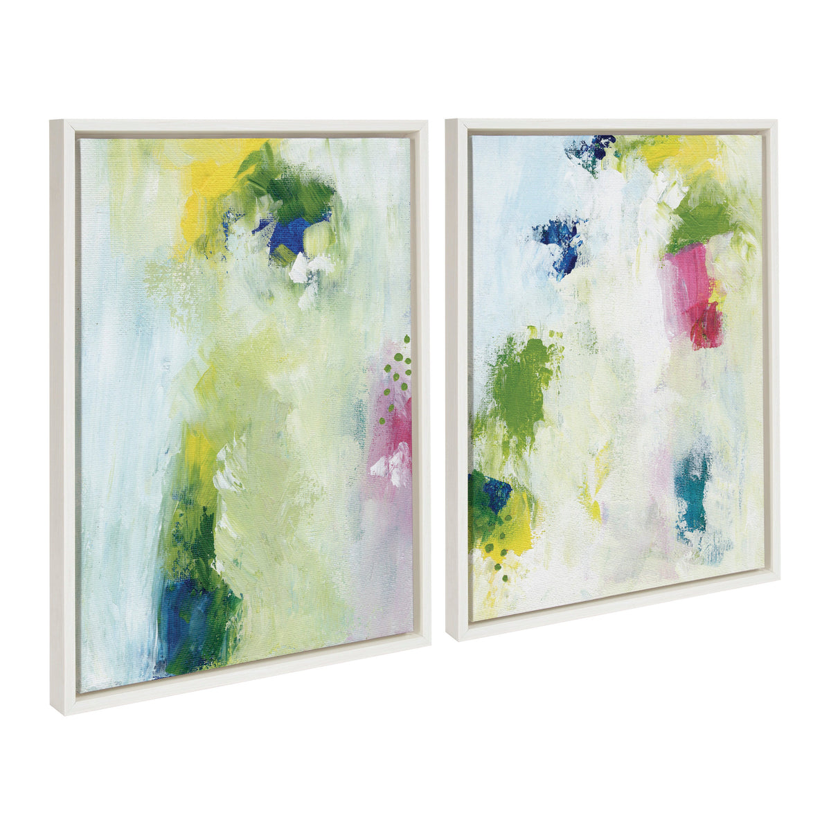 Sylvie Dreamy Maple Forest I and II Framed Canvas Art Set of 2 by Nikita Jariwala