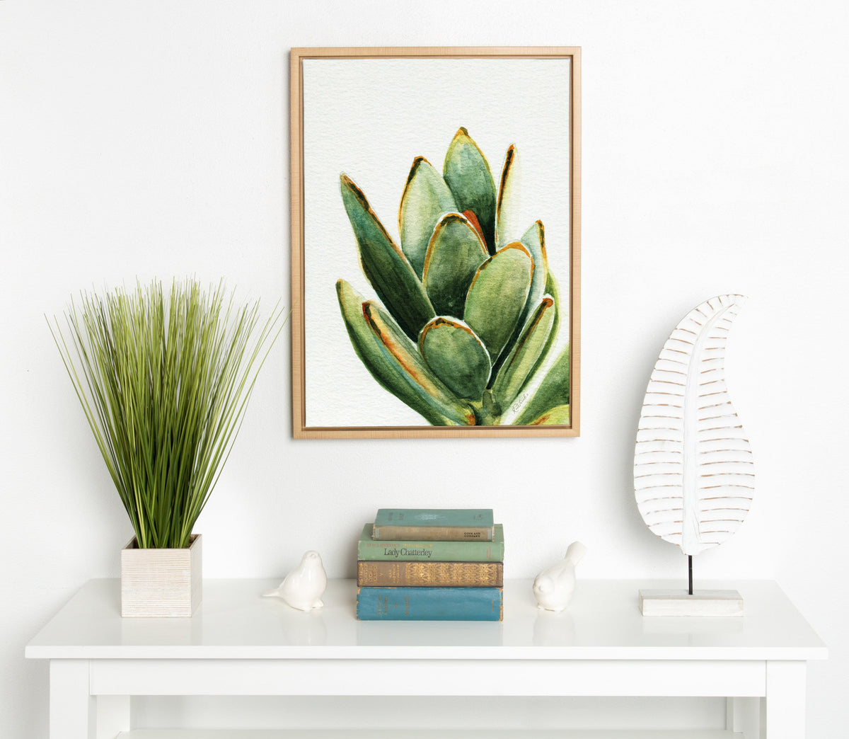 Sylvie Succulent 18 Framed Canvas By Jennifer Redstreake Geary