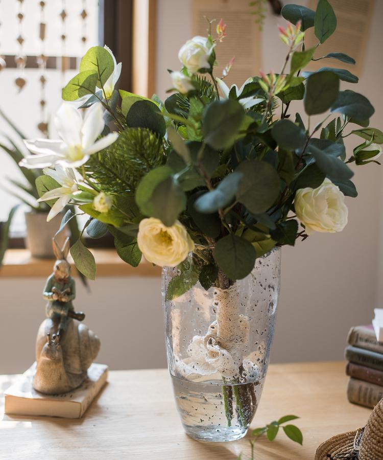 Artificial Clematis and Greenery Bouquet 20" Tall
