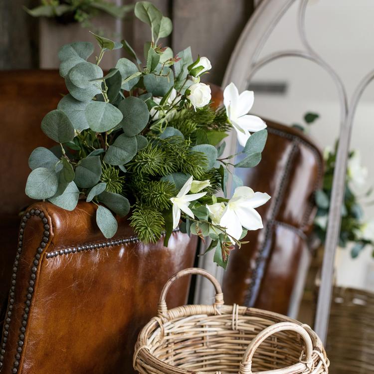 Artificial Clematis and Greenery Bouquet 20" Tall