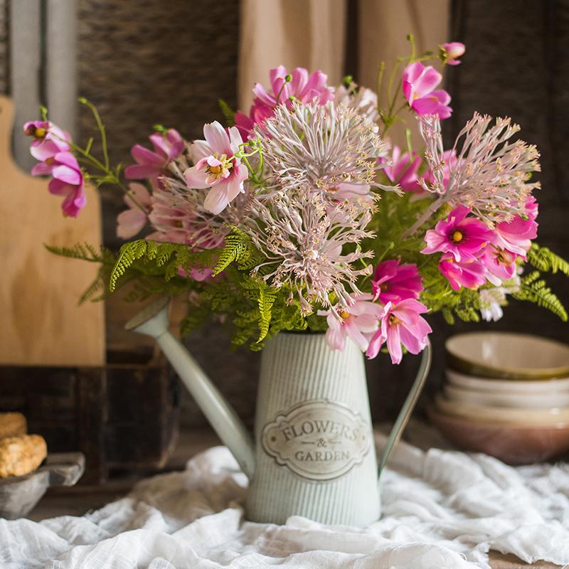 Artificial Silk Pink Daisy Bouquet 20" Tall