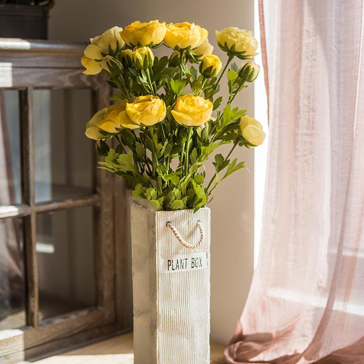 Artificial Buttercup Flower Stem 28" Tall