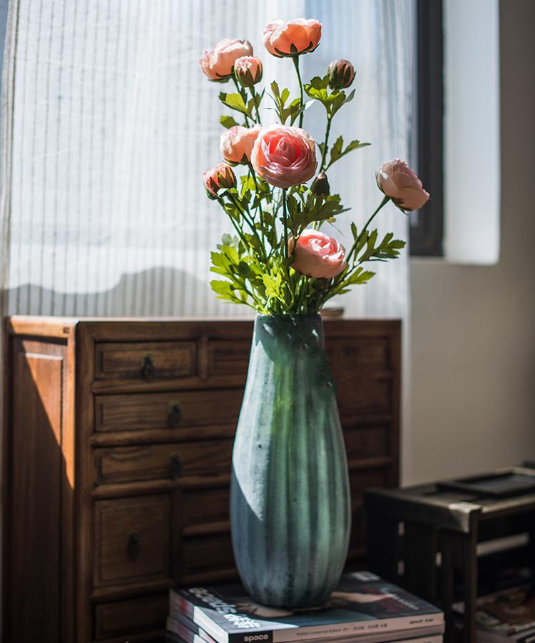 Artificial Buttercup Flower Stem 28" Tall