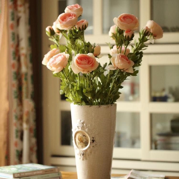 Artificial Buttercup Flower Stem 28" Tall