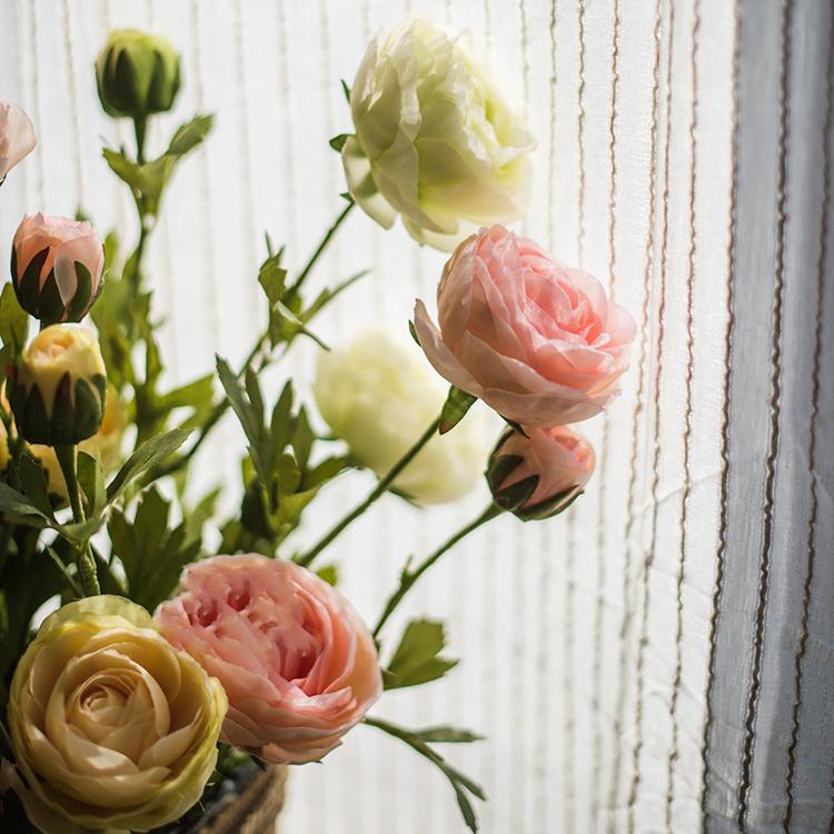Artificial Buttercup Flower Stem 28" Tall