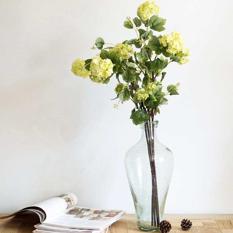 Artificial Double-Bloom Hydrangea Stem 31" Tall