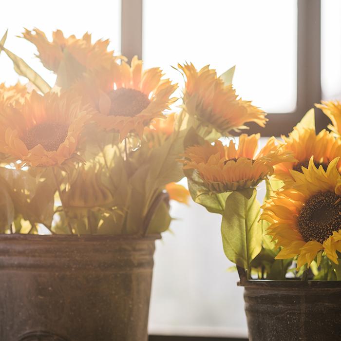 Artificial Silk Sunflower Stem 28" Tall