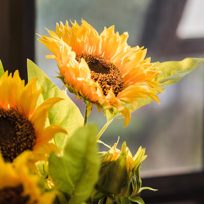 Artificial Silk Sunflower Stem 28" Tall