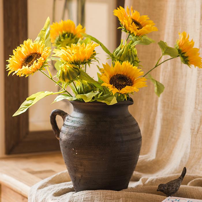 Artificial Silk Sunflower Stem 28" Tall