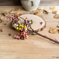 Artificial Berry Stem in Yellow Red 17" Tall