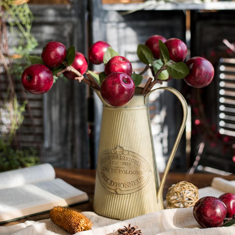 Artificial Red Apple Stem 15" Tall