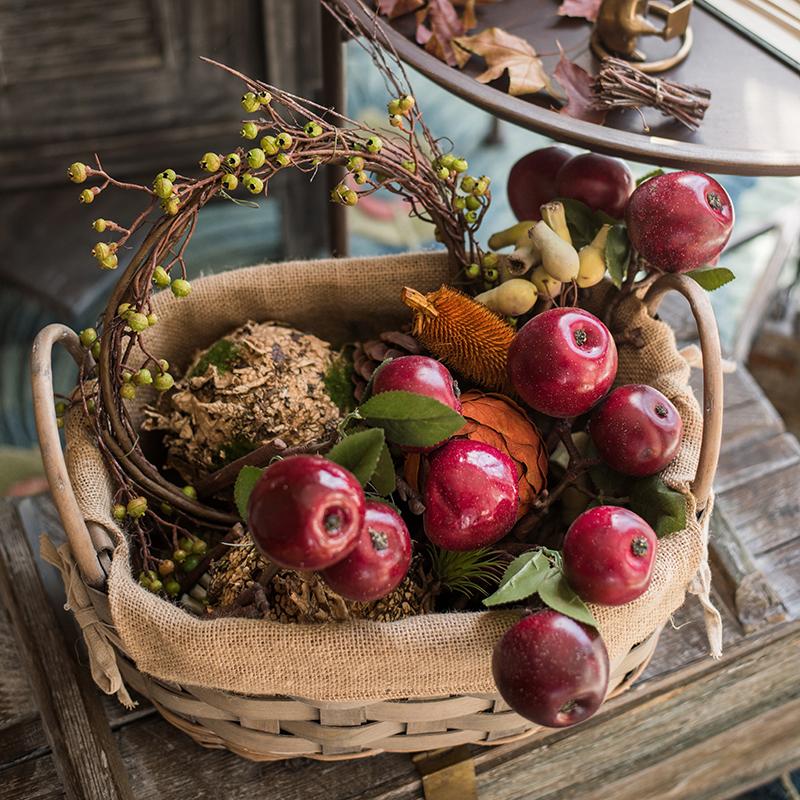 Artificial Red Apple Stem 15" Tall