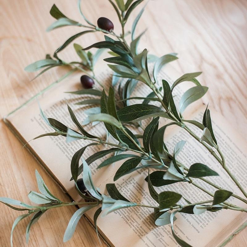 Artificial Large Olive Stem 41" Tall