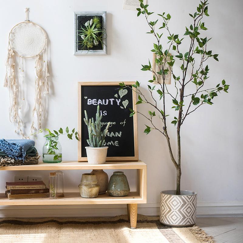 Artificial Green Leaf Tree in Pot