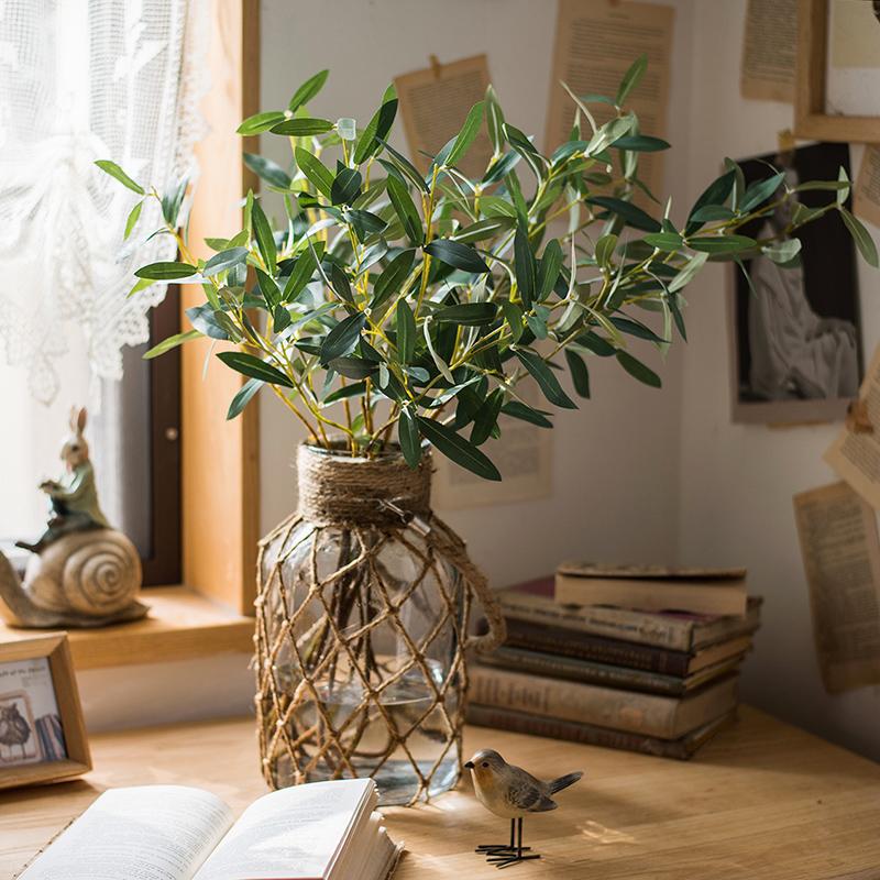 Artificial Olive Leaf Stem