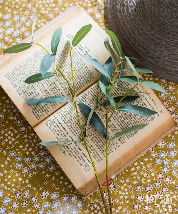 Artificial Olive Leaf Stem