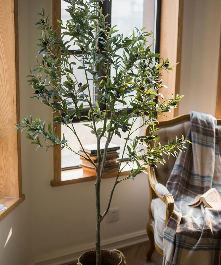 Artificial Silk Olive Tree in Pot