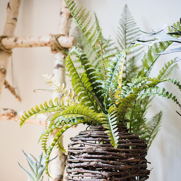 Artificial Big Rock Fern Stem 22" Tall