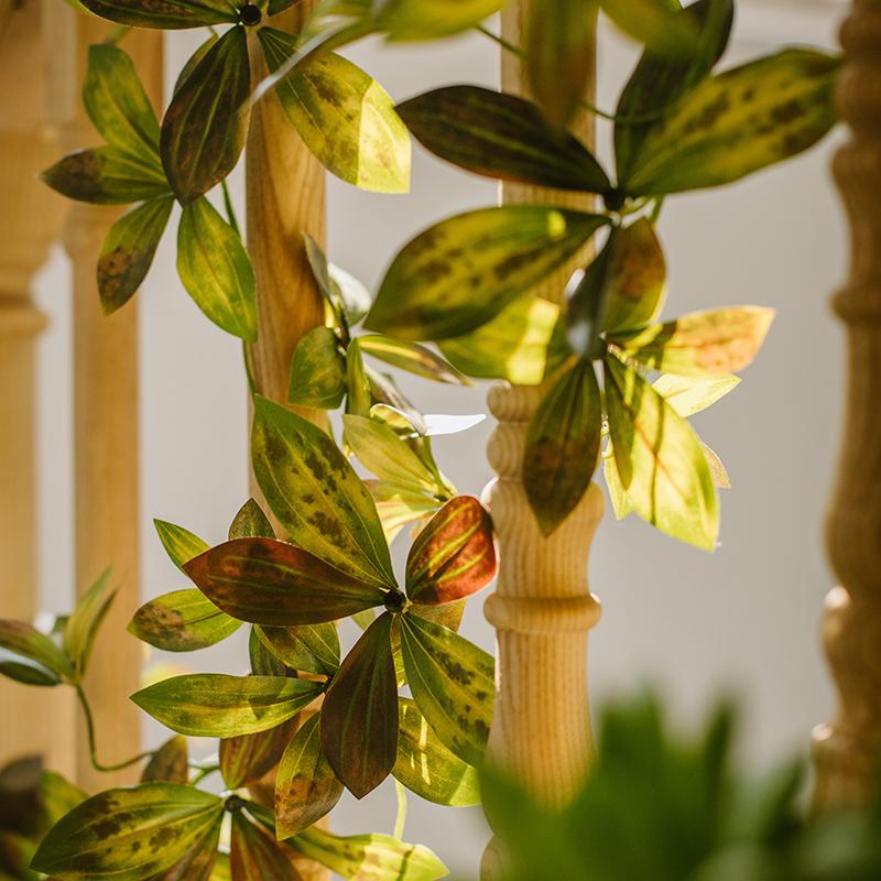 Artificial Brown Green Large Leaf Vine 69" Long