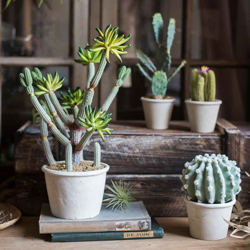 Artificial Potted Cactus Bonsai