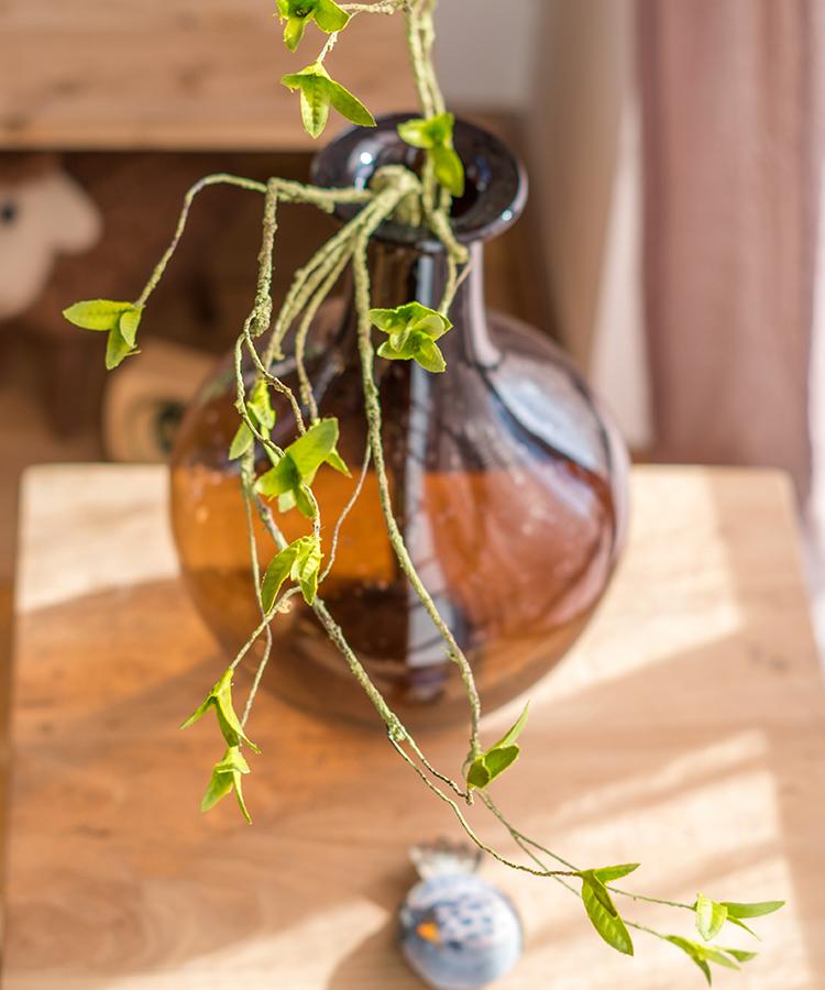 Artificial Green Leaf Rattan Stem 37" Tall