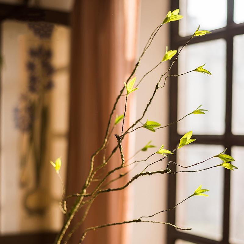 Artificial Green Leaf Rattan Stem 37" Tall