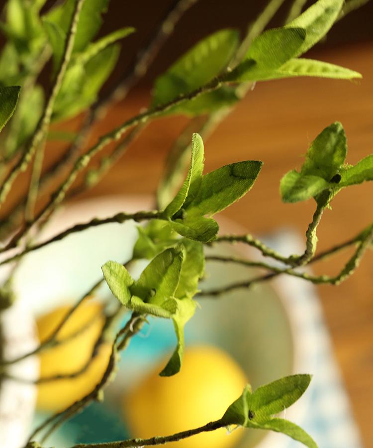 Artificial Green Leaf Rattan Stem 37" Tall