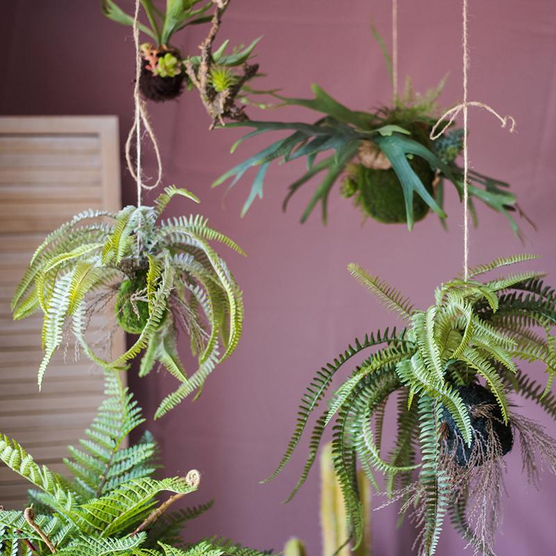Artificial Hanging Fern Plant Décor