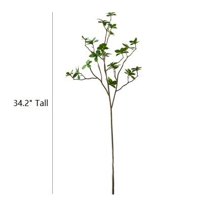 Artificial Japanese Zen Leaf Stem 34" Tall