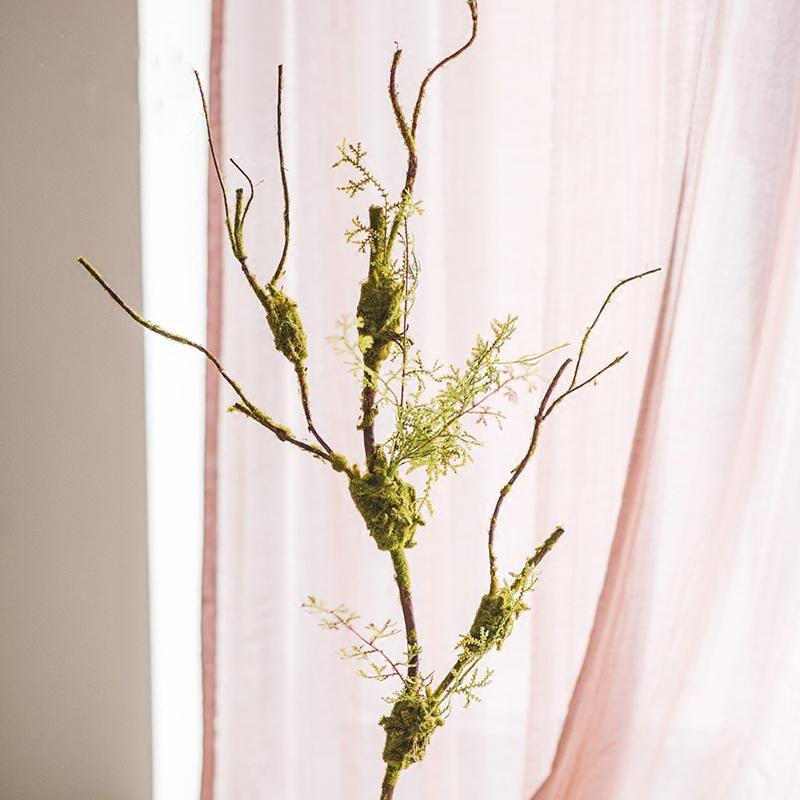 Artificial Moss Rattan Stem 30" Tall