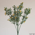 Artificial Silk Small Orchid Stem Set in Yellow 13" Tall