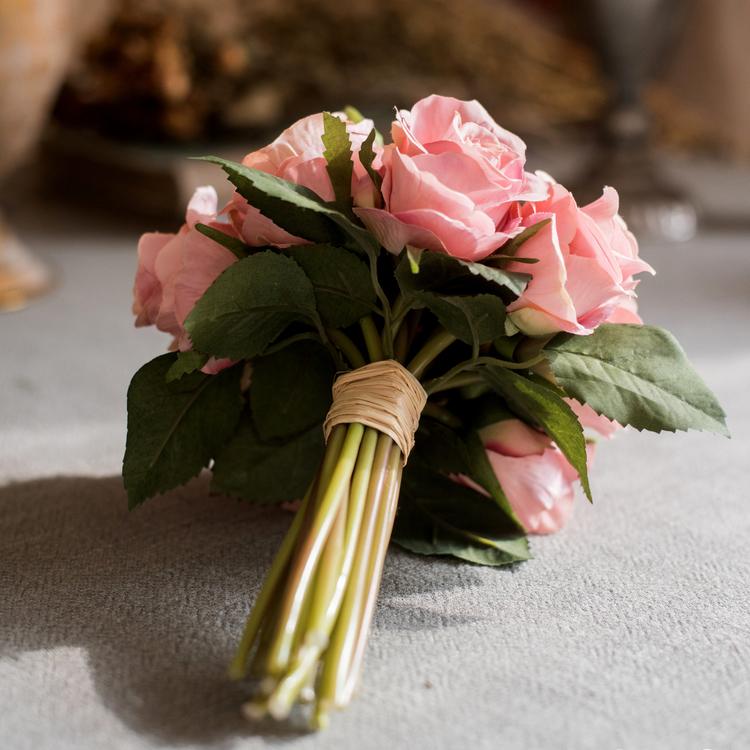 Small Artificial Silk Rose Bouquet in Various Colors