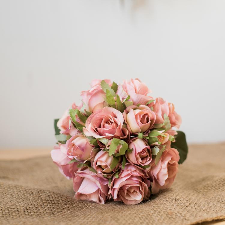 Small Artificial Silk Rose Bouquet in Various Colors