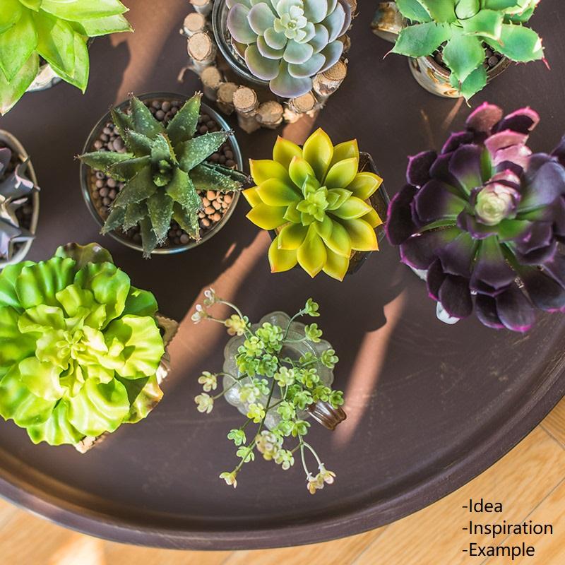 Artificial Small Succulent Stem Randomly Picked Set of 5