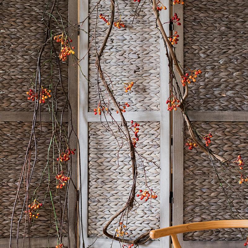 Artificial Orange Berry Vine 39" Long