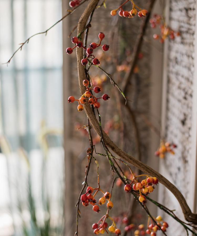 Artificial Orange Berry Vine 39" Long