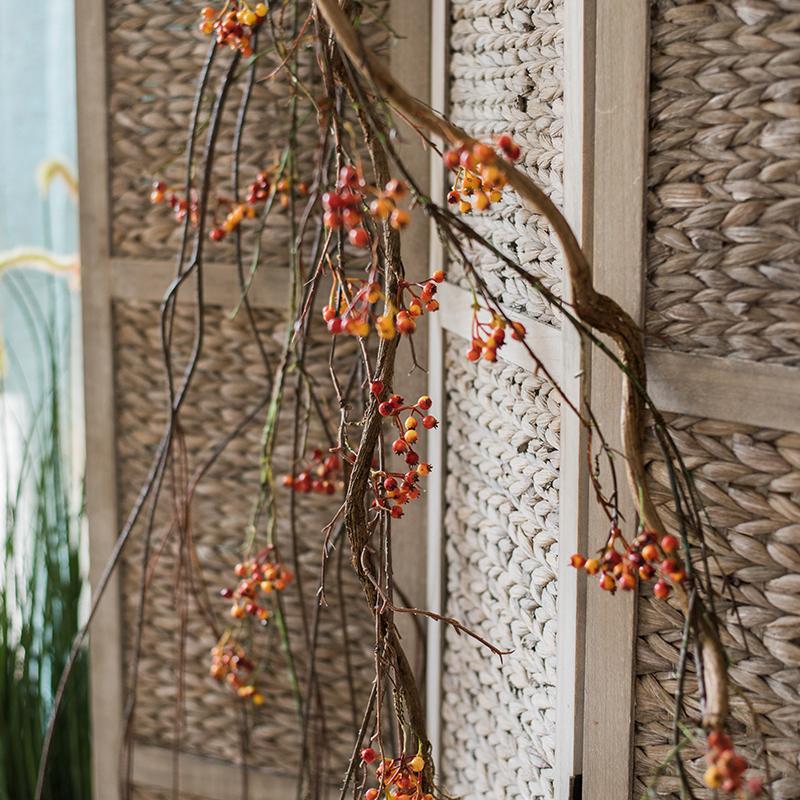 Artificial Orange Berry Vine 39" Long