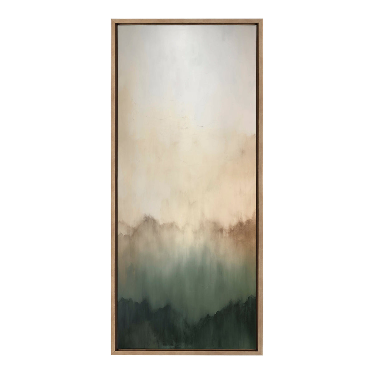 Sylvie Green Mountain Abstract I Framed Canvas by Amy Lighthall