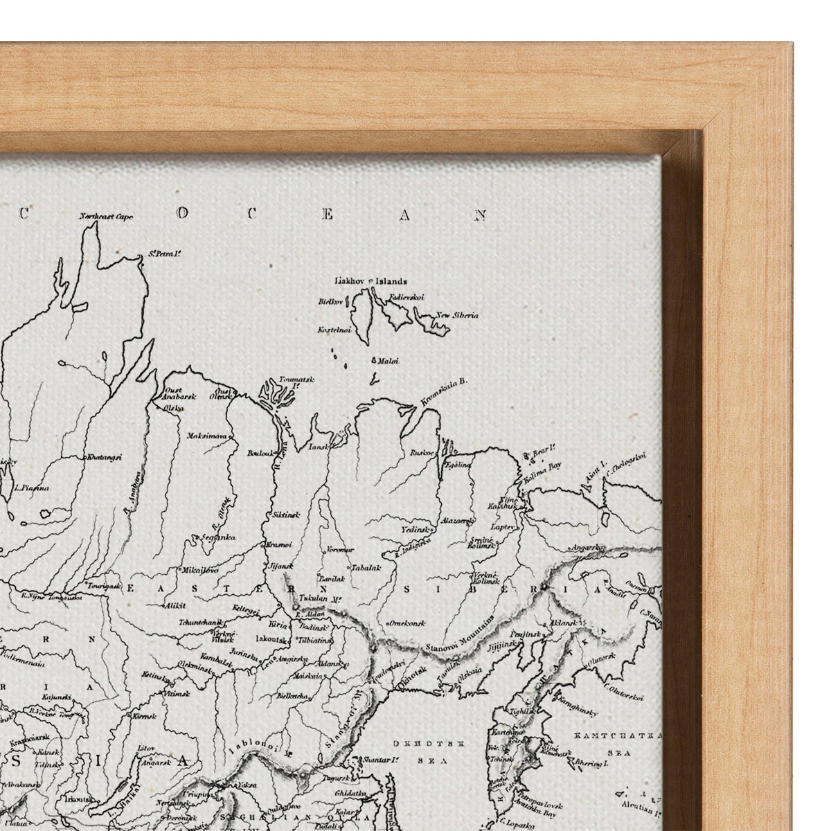 Sylvie Vintage Black and White World Map Framed Canvas Set of 2 by The Creative Bunch Studio
