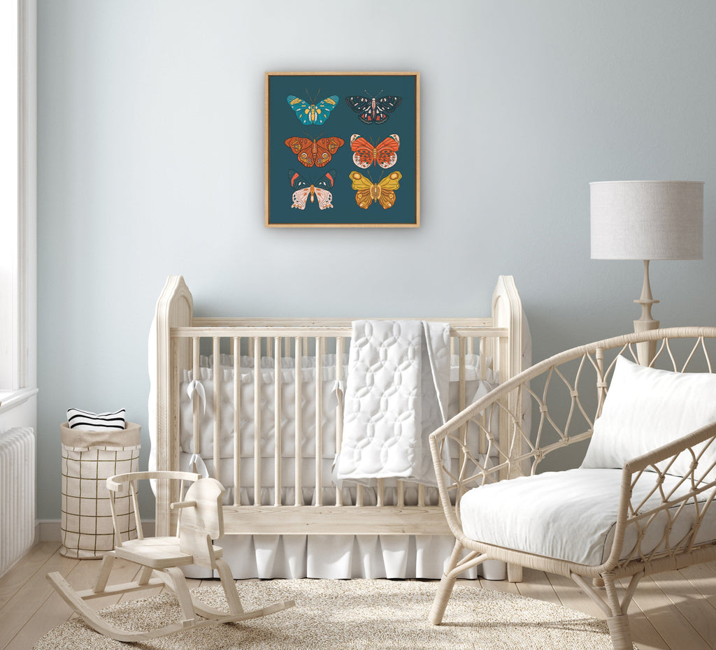 Sylvie Free Wings Framed Canvas by Oris Eddu