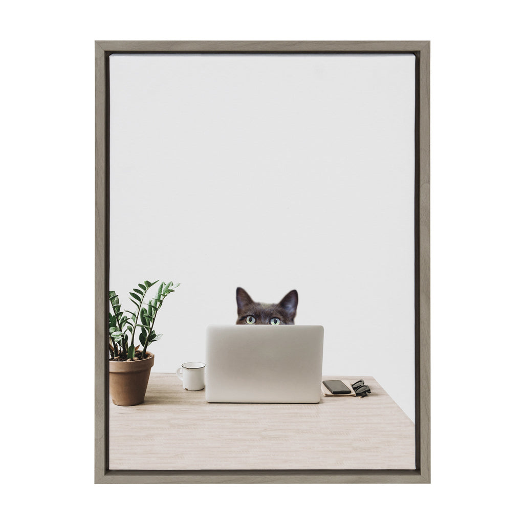 Sylvie I’m Cherise the Creative Cat Framed Canvas by The Creative Bunch Studio