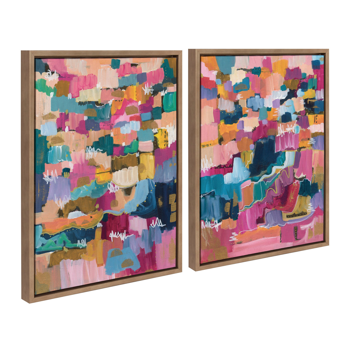 Sylvie Applause Framed Canvas Set of 2 by Leah Nadeau