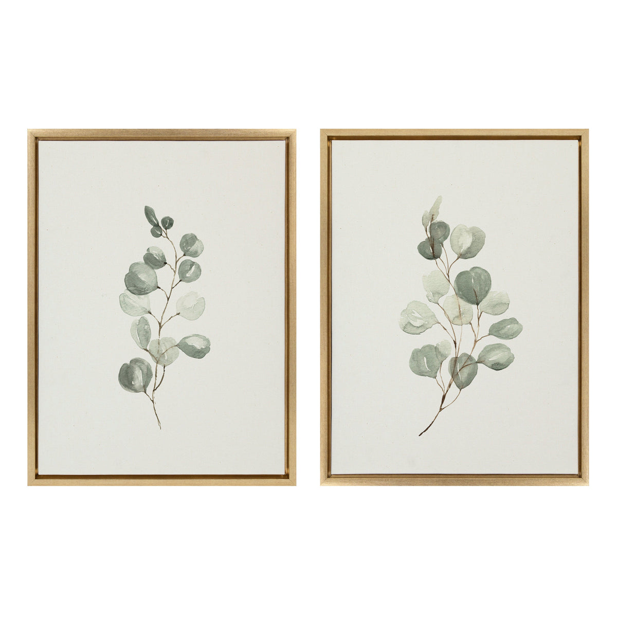 Sylvie Eucalyptus Framed Canvas Set of 2 by Maja Mitrovic of Makes My Day Happy