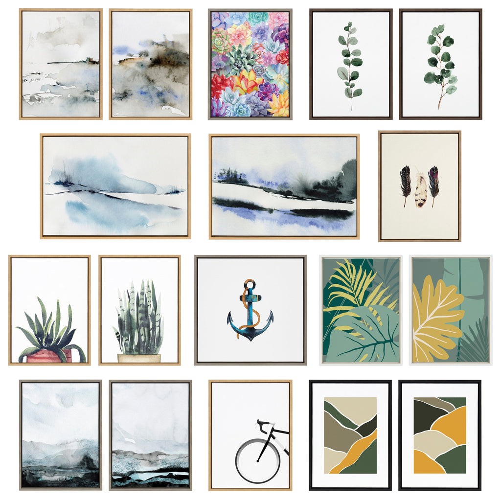 Sylvie Eucalyptus 3b Framed Canvas by Maja Mitrovic of Makes My Day Happy