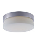 Maxim Flux 7"W 1-Light LED Flush Mount Light Fixture Satin Silver Finish