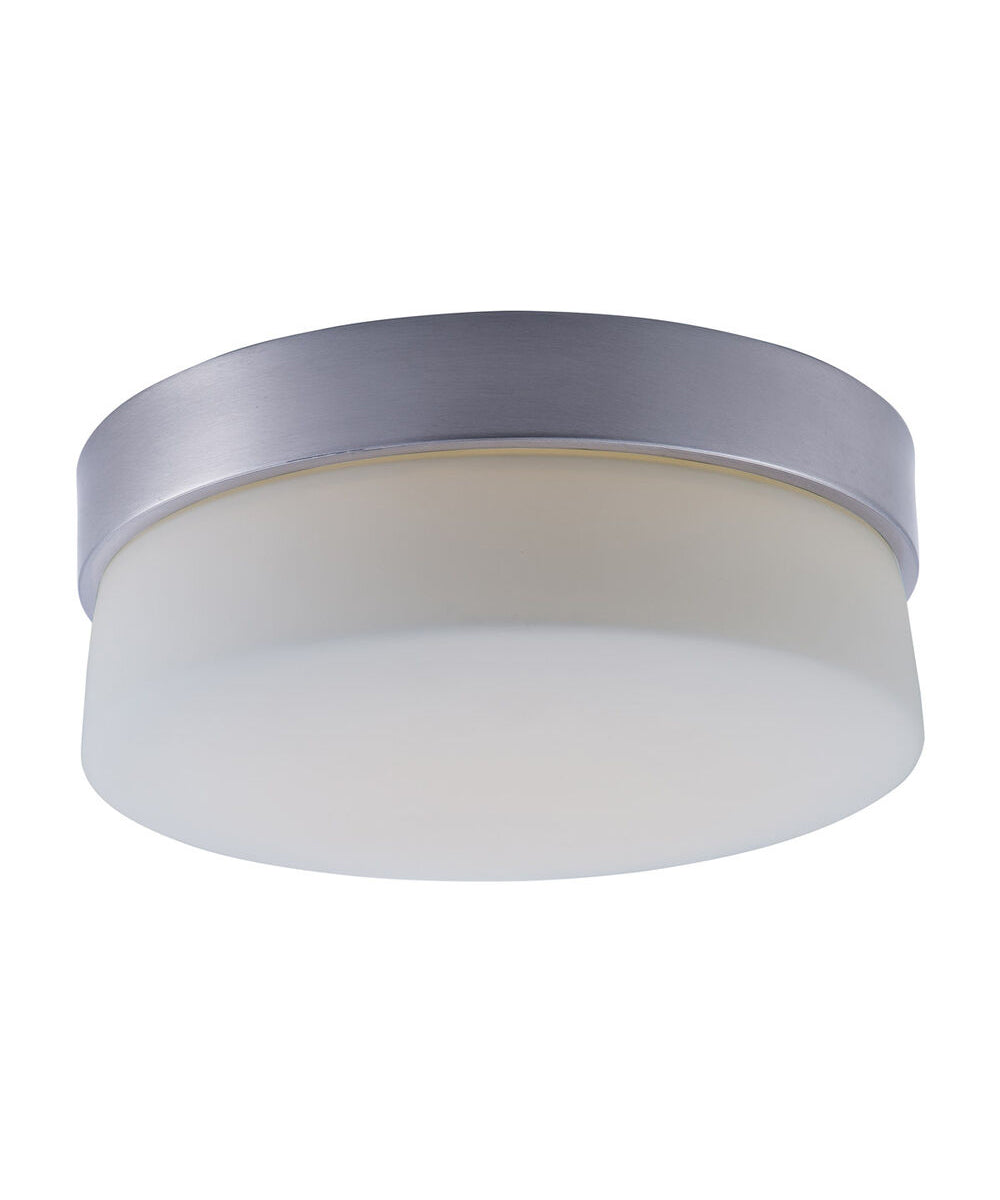Maxim Flux 7"W 1-Light LED Flush Mount Light Fixture Satin Silver Finish
